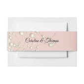 パールエレガント金ゴールドス結婚クリプトのロマンチック真珠 招待状ベリーバンド (正面例)