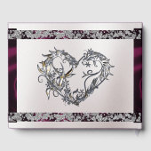 パールエレガント、紫のリボンと輝き ゲストブック (裏面)