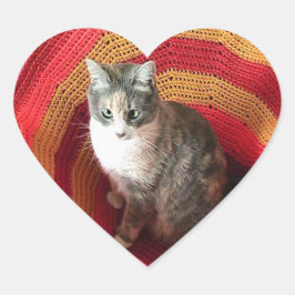 パールキャットオンアフガン ハートシール