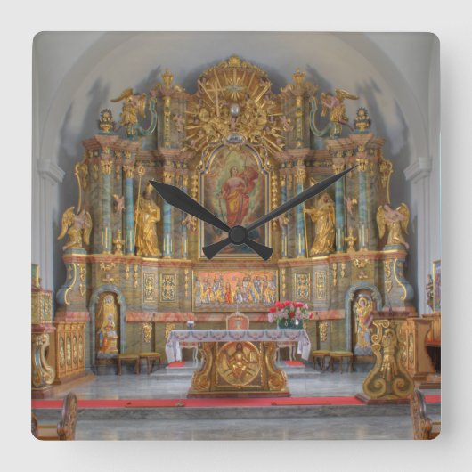 パールキルシュセントマーガレタ スクエア壁時計 (正面)