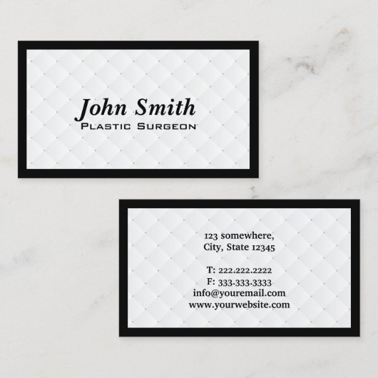 パールキルトプラスチック外科医の名刺 名刺 (正面/裏面)