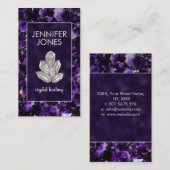 パールクリスタルクラスターアメジスト 名刺 (正面/裏面)