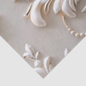 パールクリスタルフランスのダマスク刺繍デコページ 薄葉紙 (詳細)