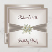 パールクリームフローラ50thバースデーパーティーイベント 招待状 (正面/裏面)