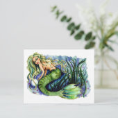 パールグかわいらしリーンマーメイド葉書 ポストカード (スタンド正面)