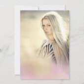 パールグラデーションレインボースクリプト赤面Sweet 16写真 招待状 (裏面)