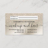 パールグリッターアイボリーグラデーション金ゴールドフォイル共有ザラブ 紹介カード (裏面)