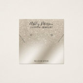 パールグリッターアイボリーネックレススタッドイヤリング表示 (正面)