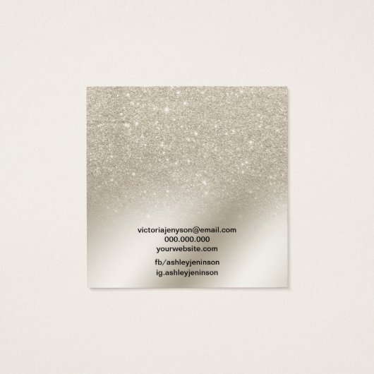 パールグリッターアイボリーネックレススタッドイヤリング表示 (裏面)