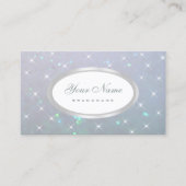 パールグリッター光きらめく星ライトブルー 名刺 (正面)