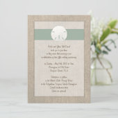 パールグリーンの浜辺の結婚式招待状 招待状 (スタンド正面)