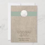 パールグリーンの浜辺の結婚式招待状 招待状 (裏面)