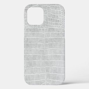 パールグレークロコフェイクダイルレザー iPhone 12ケース