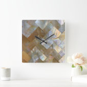 パールケイピス織りの母 スクエア壁時計 (ホーム)