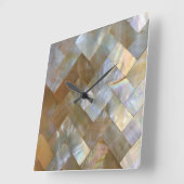 パールケイピス織りの母 スクエア壁時計 (傾斜)