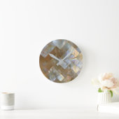 パールケイピス織りの母 ラウンド壁時計 (ホーム)