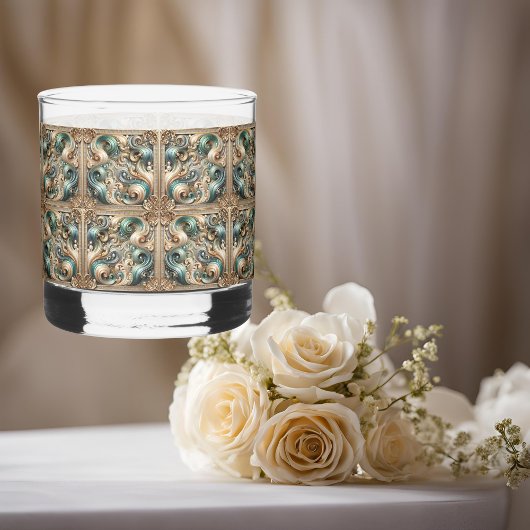 パールコーストエレガンスフォーマルプリントロックスグラス ウイスキーグラス