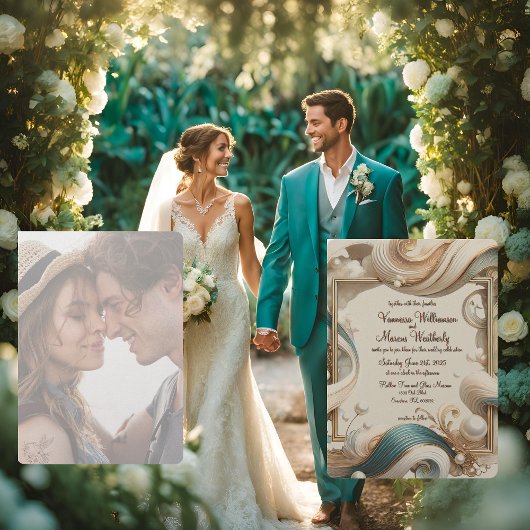 パールコーストエレガンスミニマル結婚式招待状 招待状