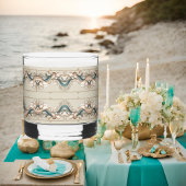 パールコーストエレガンス印刷ロックスグラス ウイスキーグラス