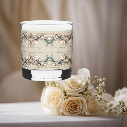 パールコーストエレガンス印刷ロックスグラス ウイスキーグラス