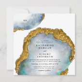 パールゴールデンアゲートゲード結婚式招待状 招待状 (正面)