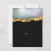 パールゴールデンアゲー結婚トGeodeのディナーメニューカード 招待状 (裏面)