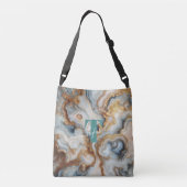 パールゴールデンエレガントアゲートモノグラカスタムム クロスボディバッグ (裏面)