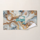 パールゴールデンガーリーボツワナアガテカスタムモノグラム バスタオルセット (ハンドタオル)