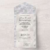 パールシルバーグラムグリッターハート      オールインワン招待状 (内側)