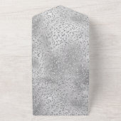 パールシルバーヒョウ印刷グリッター オールインワン招待状 (外側)