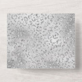 パールシルバーヒョウ印刷グリッター オールインワン招待状 (裏面)