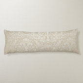 パールシルバーヴィンテージダマスクパターン抱き枕 ボディピロー (裏面)