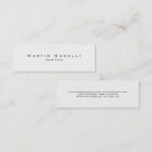 パールシンプルトレンディースタイリッシュホワイト名刺 スキニー名刺 (正面/裏面)