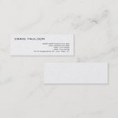 パールシンプルトレンディープレーンモダン名刺 スキニー名刺 (正面/裏面)