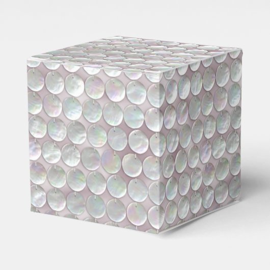 パールシークインのピンク色の母親 フェイバーボックス (正面サイド)