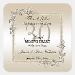 パールジェム&グリッター30周年結婚記念 スクエアシール