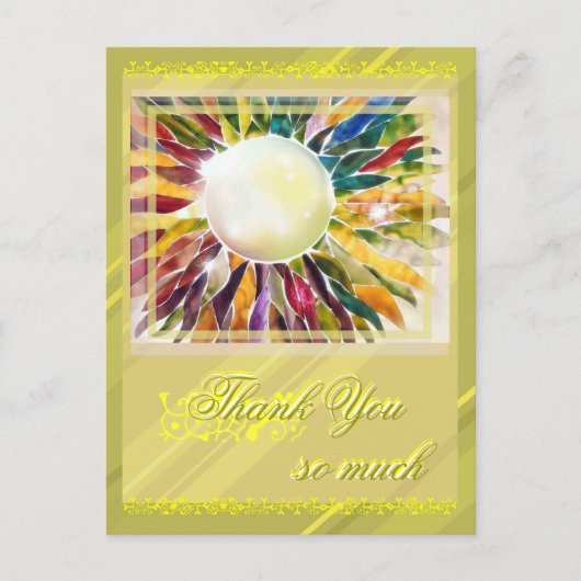 パールジュエリーが美しい感謝カード ポストカード (正面)