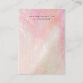 パールジュエリーイヤリングディスプレイのコーラルピンクのお母さん 名刺 (裏面)