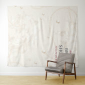 パールジュエリーブライダルシャワーフォトブース背景 タペストリー (インサイチュ(横))