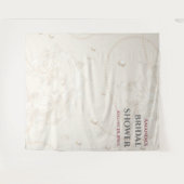 パールジュエリーブライダルシャワーフォトブース背景 タペストリー (正面(横))