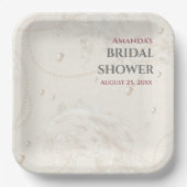 パールジュエリーブライダルシャワー ペーパープレート (正面)