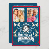 パールジュビリー2写真創立30周年記念招待状 シーズンカード (正面/裏面)