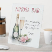 パールスアンドプロセッコブライダルシャワーミモザバー 台座サイン (インサイチュ)