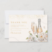 パールスアンドプロセッコブライダルシャワー サンキューカード (正面)