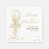 パールスアンドプロセッコブライダルシャワー スタンダードカクテルナプキン (正面)