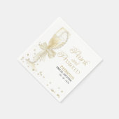 パールスアンドプロセッコブライダルシャワー スタンダードカクテルナプキン (角)