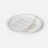 パールスアンドプロセッコブライダルシャワー ペーパープレート (アングル)