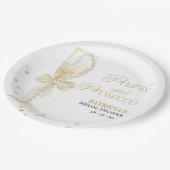 パールスアンドプロセッコブライダルシャワー ペーパープレート (アングル)