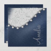 パールスクエアの誕生日お誘い 招待状 (正面/裏面)