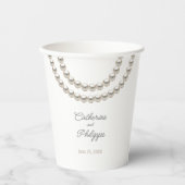 パールスタイリッシュネックレス 紙コップ (正面)